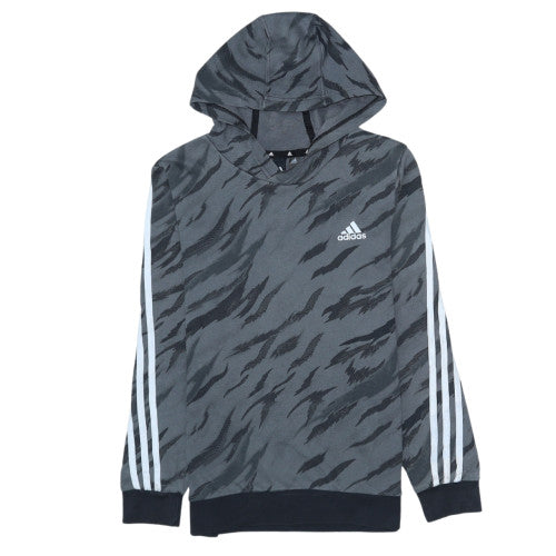 Boys UK Size 11-12 Years adidas Grey Pullover Hoodie