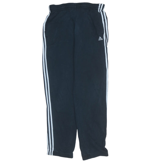 Mens UK Size S adidas Regular Fit Track Pants Black Trousers