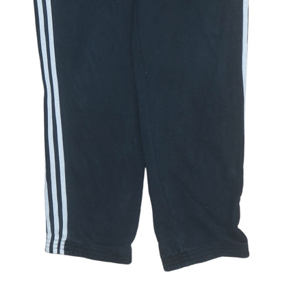 Mens UK Size S adidas Regular Fit Track Pants Black Trousers