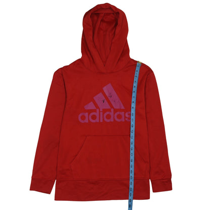 Womens UK Size S adidas Red Pullover Hoodie