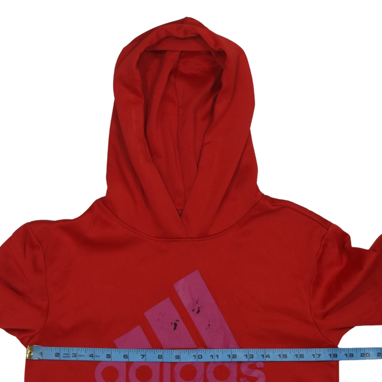 Womens UK Size S adidas Red Pullover Hoodie