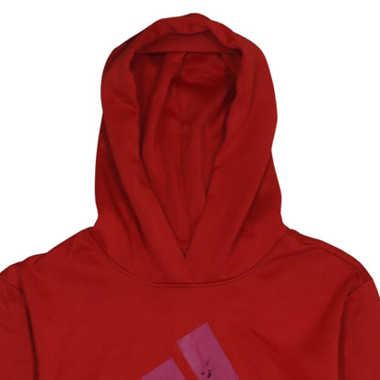 Womens UK Size S adidas Red Pullover Hoodie