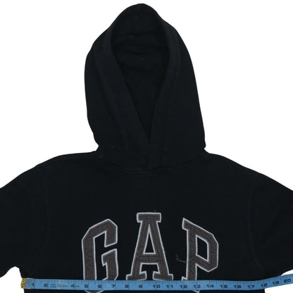 GAP Kids Girls Black XL 12 Years Pullover Hoodie with Logo Embroidery