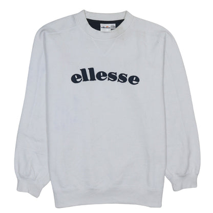 Mens UK Size M ellesse White Pullover Sweatshirt