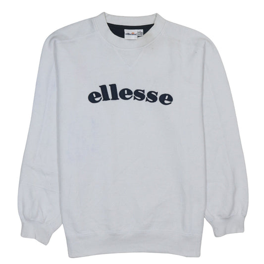 Mens UK Size M ellesse White Pullover Sweatshirt