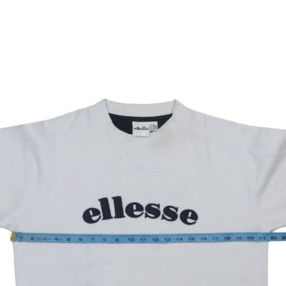Mens UK Size M ellesse White Pullover Sweatshirt