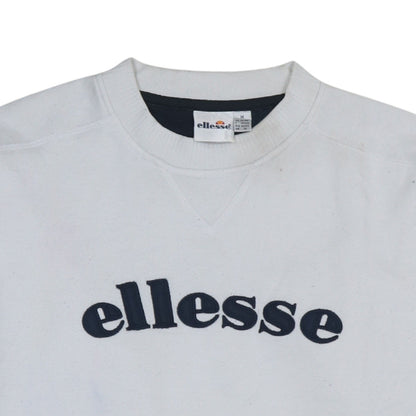 Mens UK Size M ellesse White Pullover Sweatshirt
