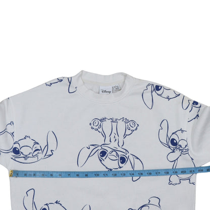 Womens UK Size 10/12 Disney White Pullover Sweatshirt