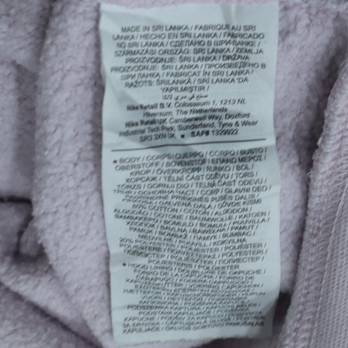 Womens UK Size M Nike Purple Pullover Hoodie