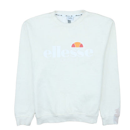 Womens UK Size 12 ellesse White Pullover Sweatshirt