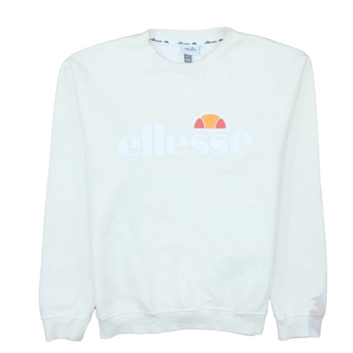 Womens UK Size 12 ellesse White Pullover Sweatshirt