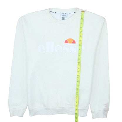 Womens UK Size 12 ellesse White Pullover Sweatshirt