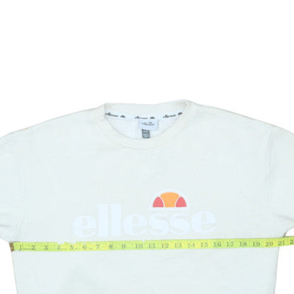 Womens UK Size 12 ellesse White Pullover Sweatshirt