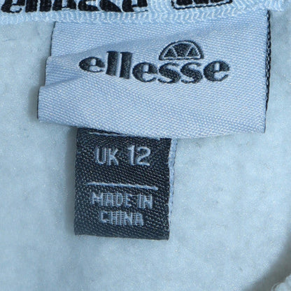 Womens UK Size 12 ellesse White Pullover Sweatshirt