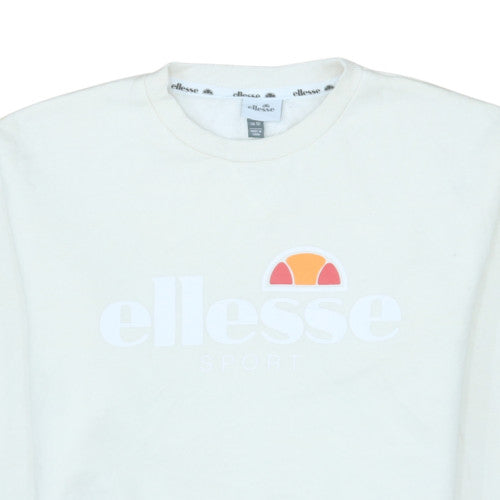 Womens UK Size 12 ellesse White Pullover Sweatshirt
