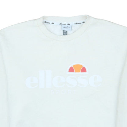 Womens UK Size 12 ellesse White Pullover Sweatshirt