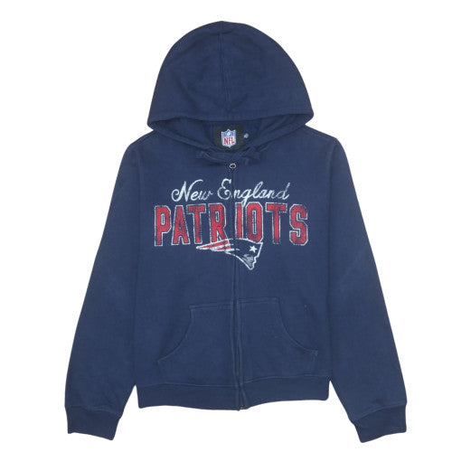 Womens UK Size XL NFL Blue Full Zip Hoodie