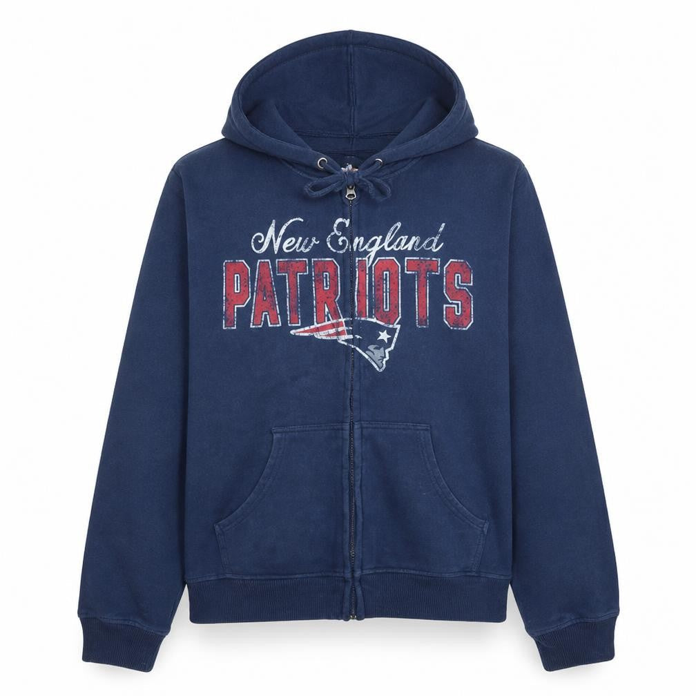Womens UK Size XL NFL Blue Full Zip Hoodie