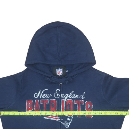 Womens UK Size XL NFL Blue Full Zip Hoodie