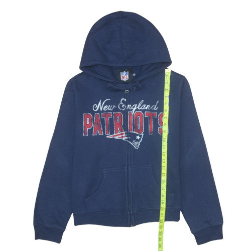 Womens UK Size XL NFL Blue Full Zip Hoodie