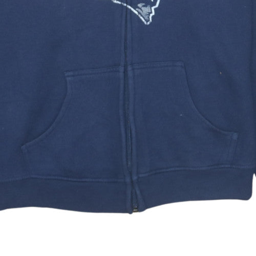 Womens UK Size XL NFL Blue Full Zip Hoodie