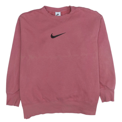 Womens UK Size M Nike Pink Pullover Sweatshirt