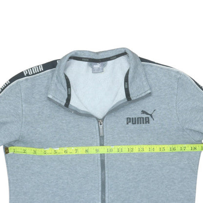 Puma Boys Grey Full Zip Hoodie Sweatshirt 13-14 Years Classic Style