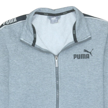 Puma Boys Grey Full Zip Hoodie Sweatshirt 13-14 Years Classic Style