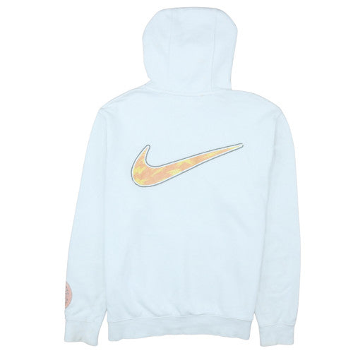 Mens UK Size L Nike White Pullover Hoodie