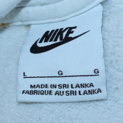 Mens UK Size L Nike White Pullover Hoodie