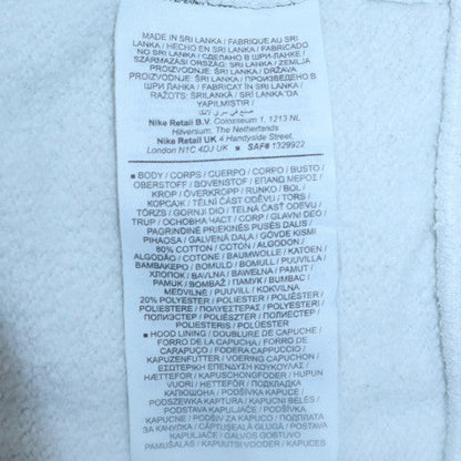 Mens UK Size L Nike White Pullover Hoodie