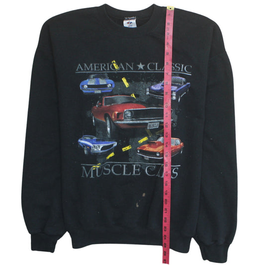 Mens UK Size L JERZEES Black Pullover Sweatshirt