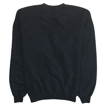 Mens UK Size L JERZEES Black Pullover Sweatshirt