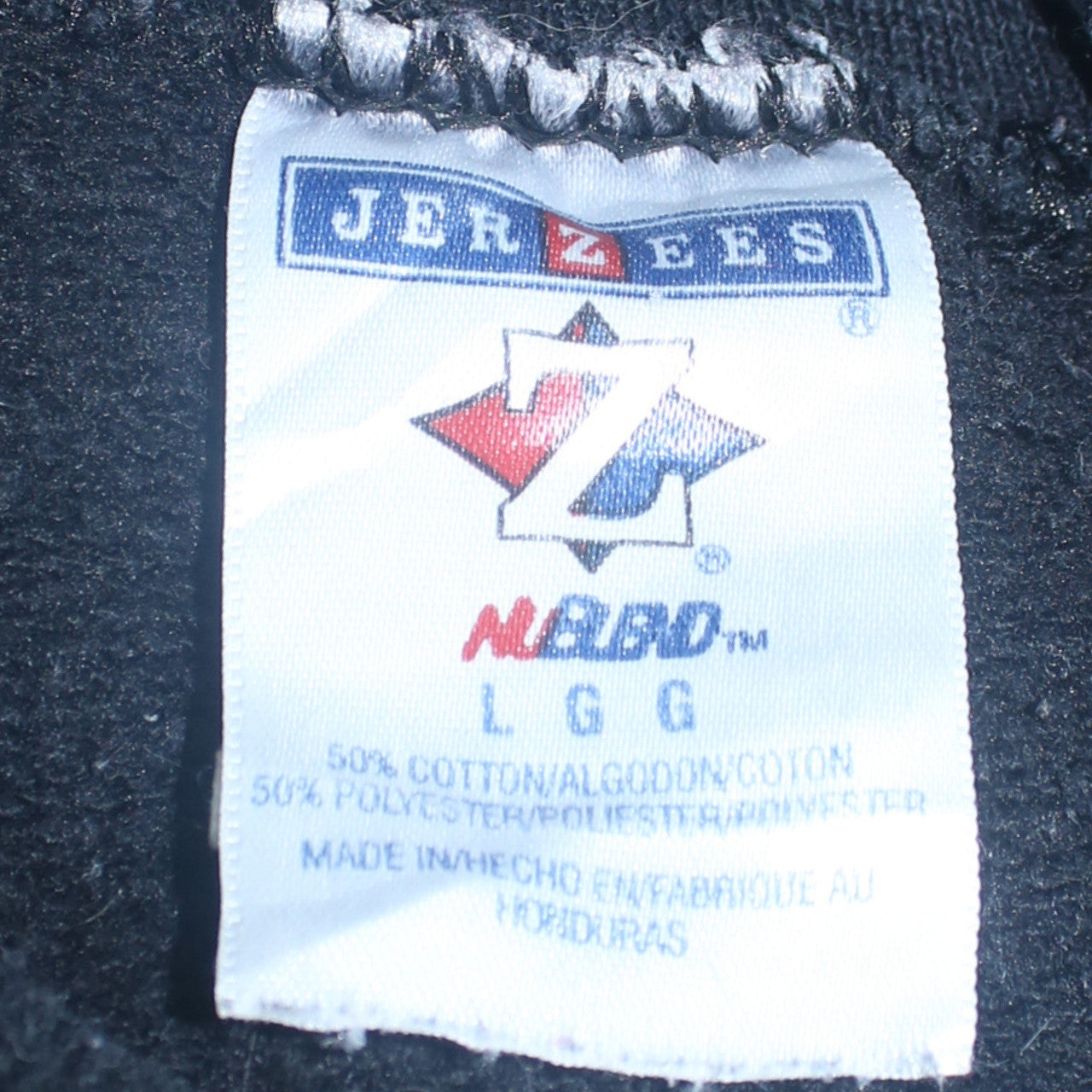 Mens UK Size L JERZEES Black Pullover Sweatshirt