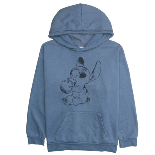 Disney Primark Womens Blue Stitch Pullover Hoodie 2XL Cotton Blend