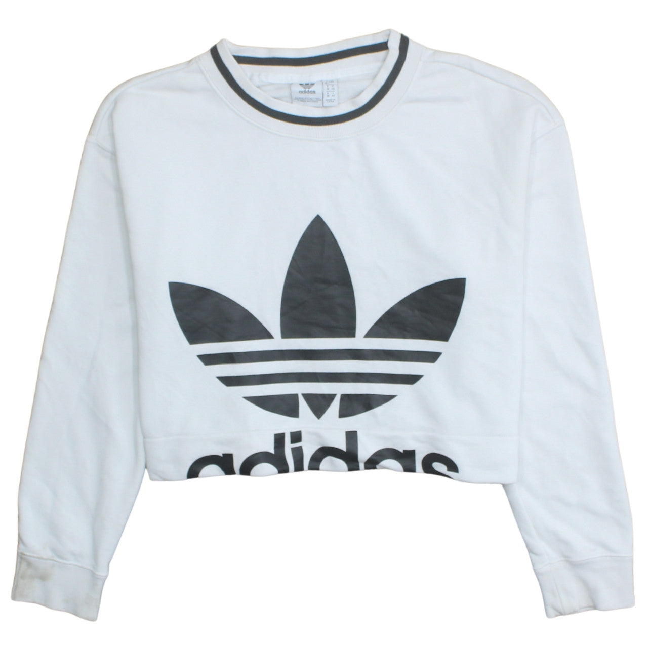 Womens UK Size 10 adidas White Pullover Sweatshirt