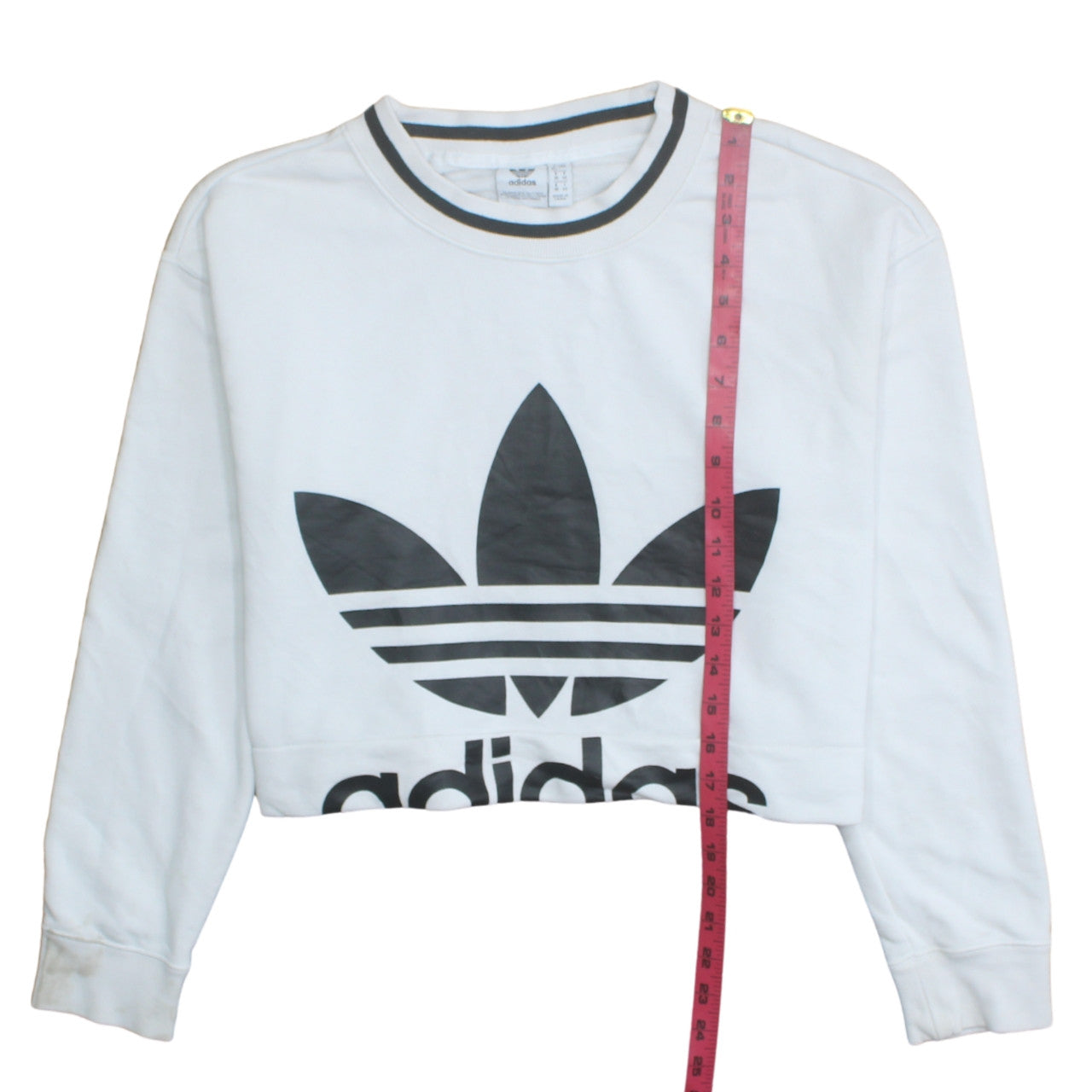 Womens UK Size 10 adidas White Pullover Sweatshirt