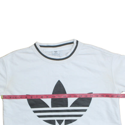 Womens UK Size 10 adidas White Pullover Sweatshirt