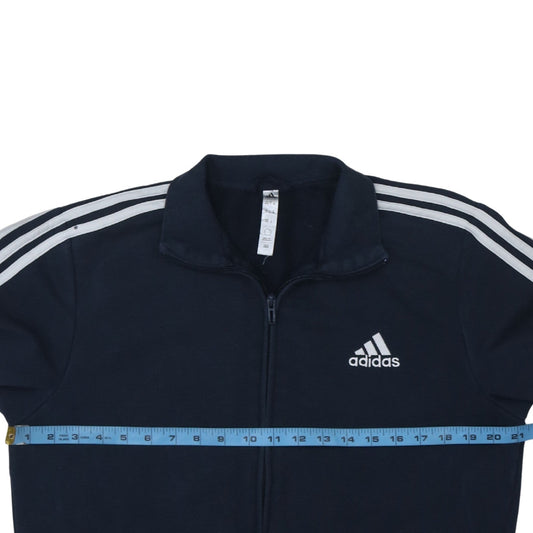 Adidas Men's Blue Track Jacket Size L Full Zip Athletic Top