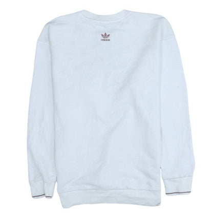 Womens UK Size S adidas White Pullover Sweatshirt