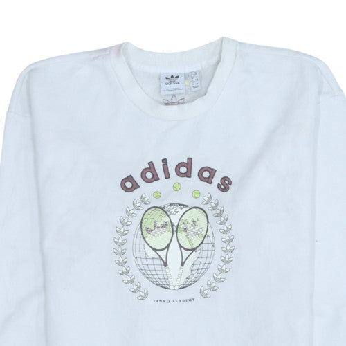 Womens UK Size S adidas White Pullover Sweatshirt