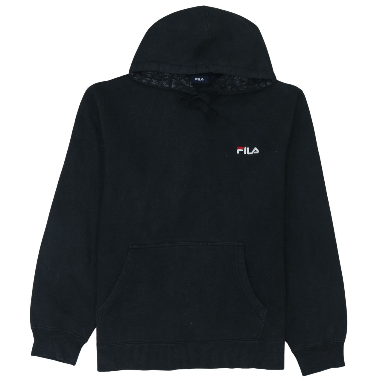 Womens UK Size L FILA Black Pullover Hoodie