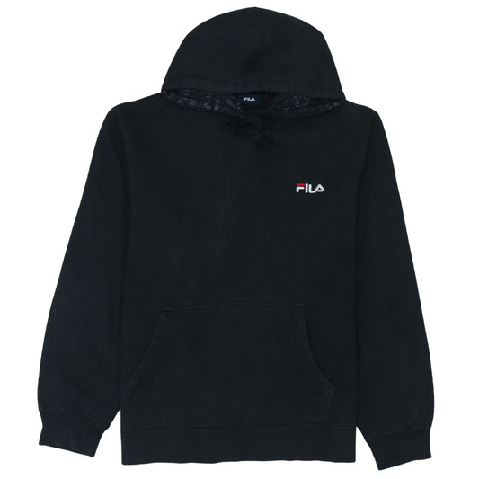 Womens UK Size L FILA Black Pullover Hoodie