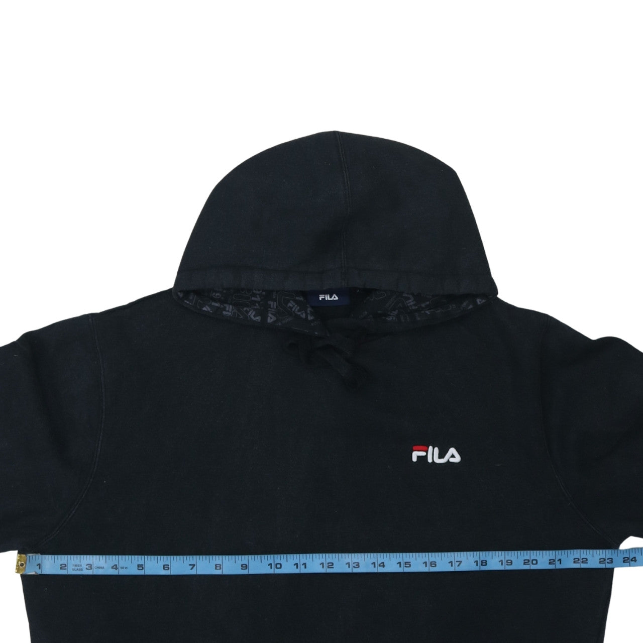 Womens UK Size L FILA Black Pullover Hoodie