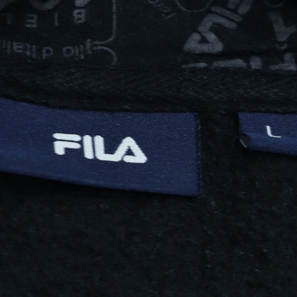 Womens UK Size L FILA Black Pullover Hoodie