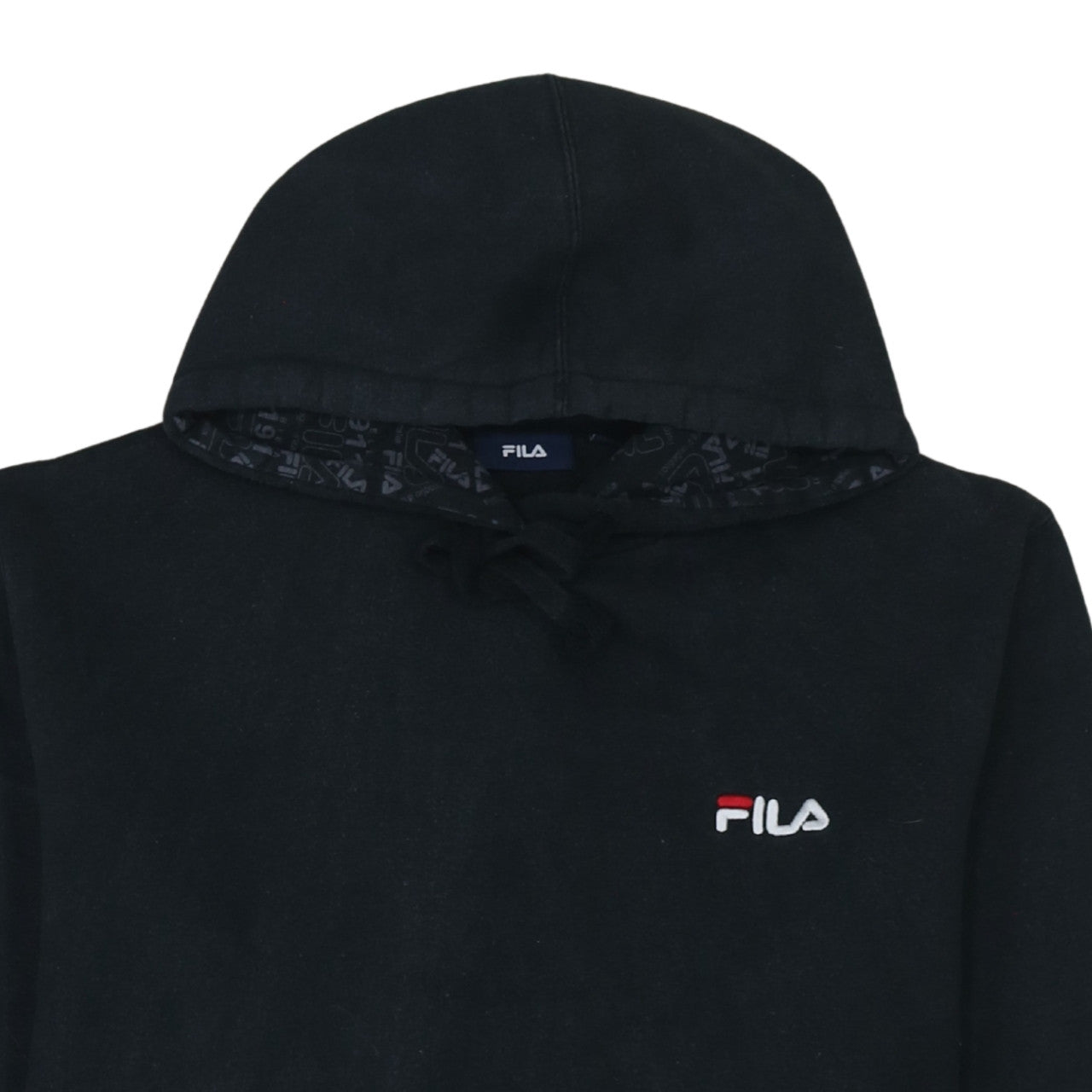 Womens UK Size L FILA Black Pullover Hoodie