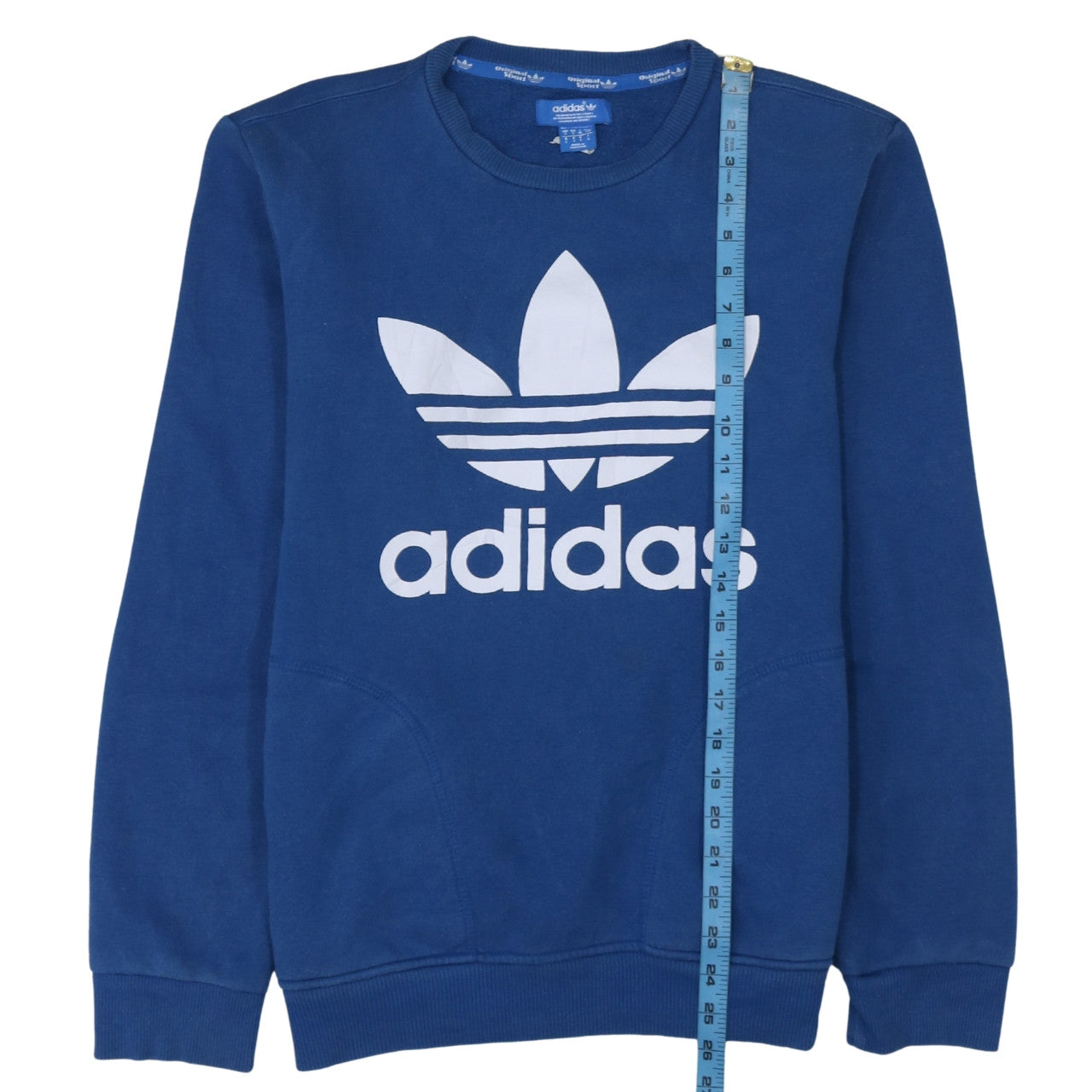 Mens UK Size S adidas Blue Pullover Sweatshirt