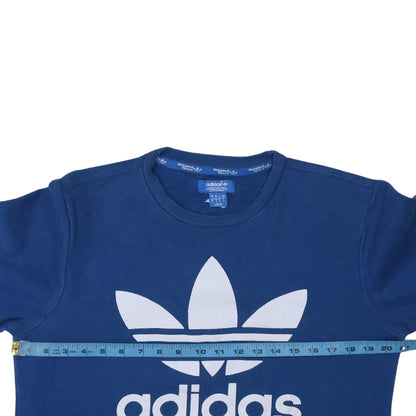 Mens UK Size S adidas Blue Pullover Sweatshirt