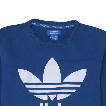 Mens UK Size S adidas Blue Pullover Sweatshirt