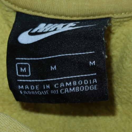 Mens UK Size M Nike Yellow Pullover Hoodie